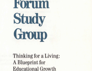 Study Group II: Thinking for a Living